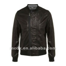 Moda popular negro pu chaquetas para los hombres